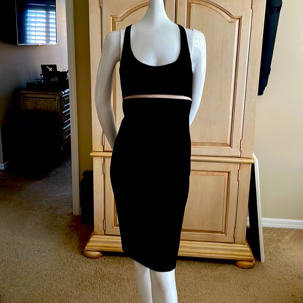 Michael Kors Collection Double Face Wool Cut Out Pencil Dress Italy Size 8 NWOT